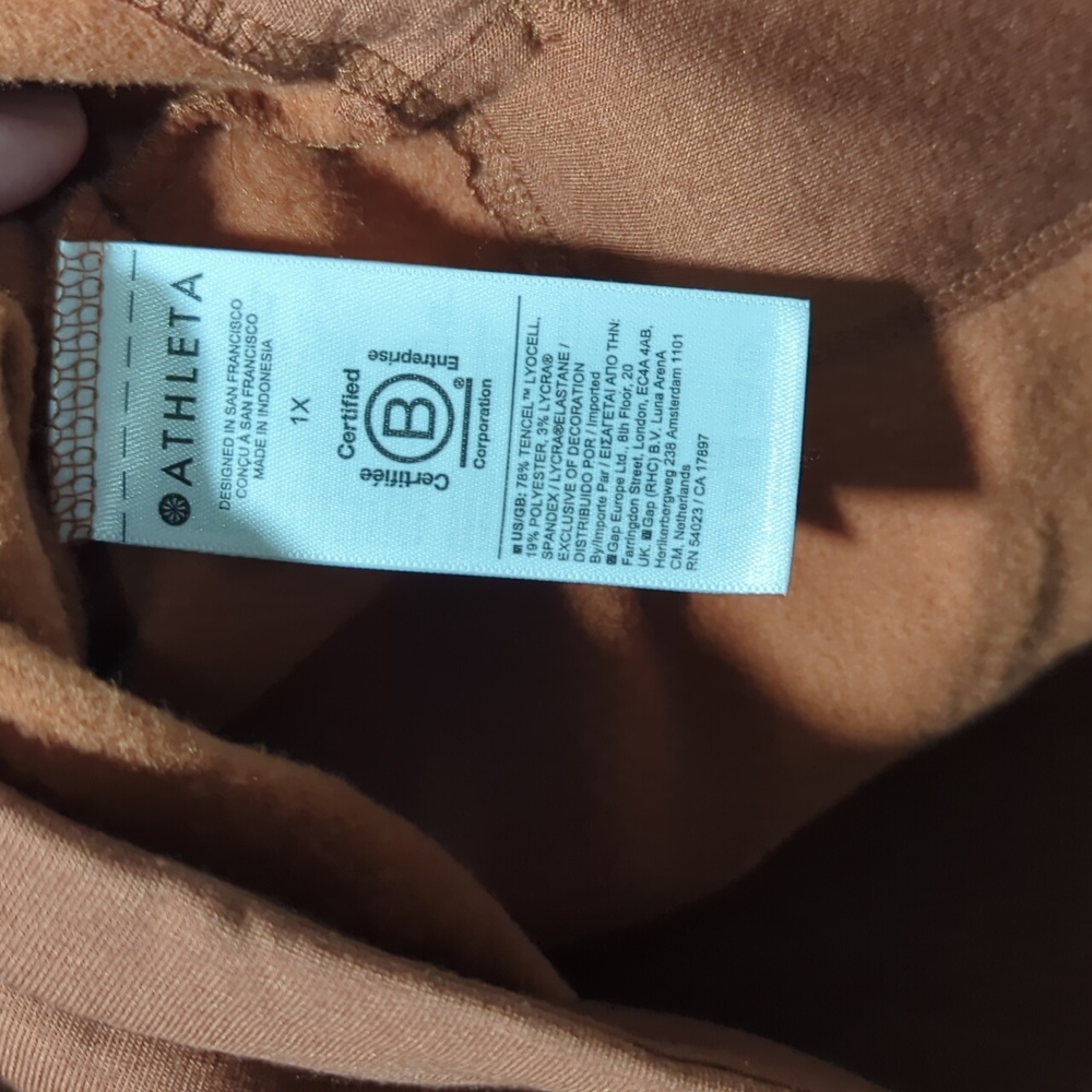 New Athleta Brown Split Side Soft Sweatshirt Sz 1x - image 6